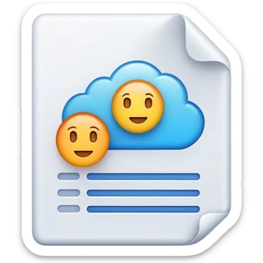 an ai tool emoji for  a  document report  sticker