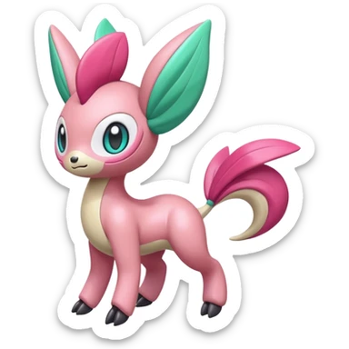 Colorful Exotic Meloetta-Palkia-Kirby-Fakémon-creature-hybrid sticker