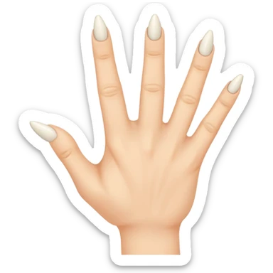 a hand but the middle finger and ring finger is twisted sticker