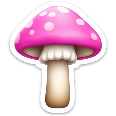 Pink little mushroom emoji  sticker