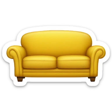 Yellow couch  sticker
