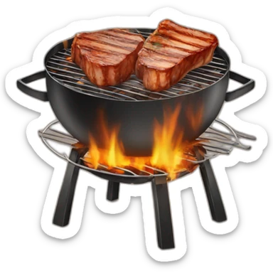 grill with spare ribs sticker