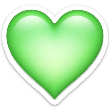 Light green heart  sticker