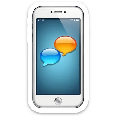 smartphone with a notification bubble sticker