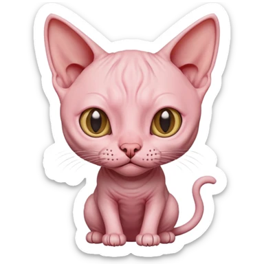 Hairless cat sticker