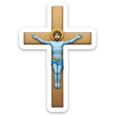 Ein christen kreuz schön verziert mit ketten in schwarz  sticker