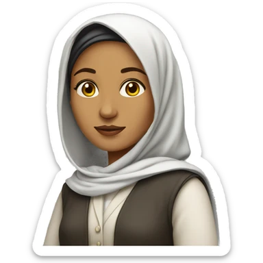 Educated Arab woman with a wheatish complexion sticker