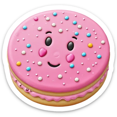 pink sugar cookie sticker