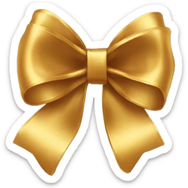 Gold bow sticker