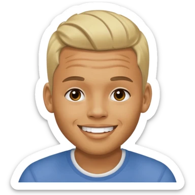 Chris Brown with blonde hair sticker