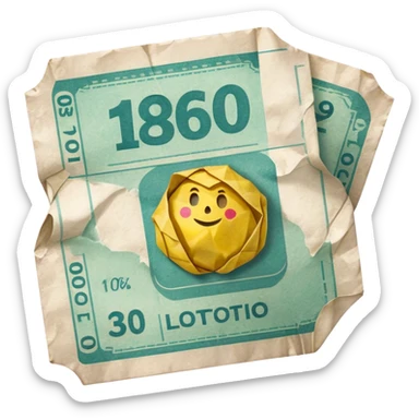 Lotto ticket loser sticker