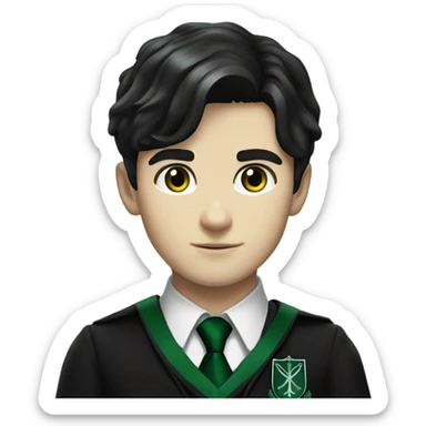 tom riddle in slytherin uniform realistic sticker