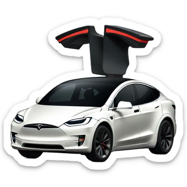 Tesla car emoji sticker