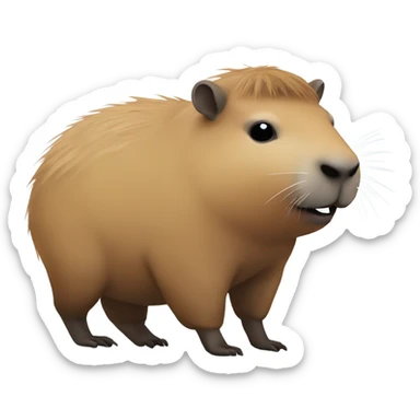 Capybara going to a rave  sticker