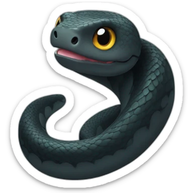 cute Snake black sticker