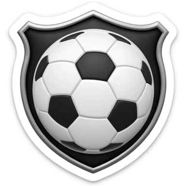 Albacete fútbol escudo, negro blanco y con un balón en medio sticker