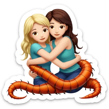 lesbian centipede sticker