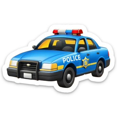 burning police car sticker