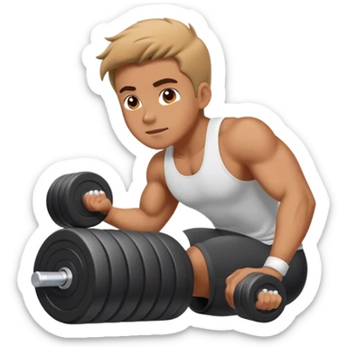 gym guy foam-rolling sticker