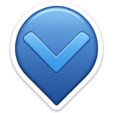 Dark blue checkmark for social media. sticker