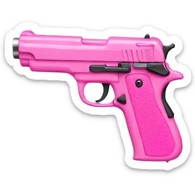 Pink gun  sticker