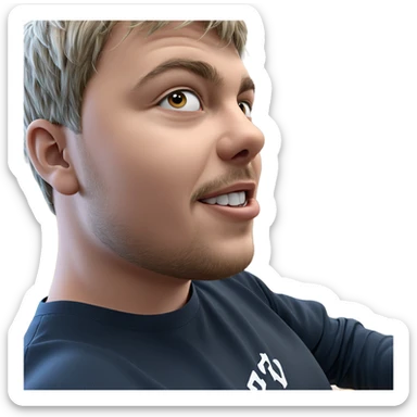 realistic indoor boy portrait sticker