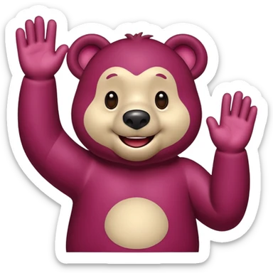 lotso mano arriba  sticker