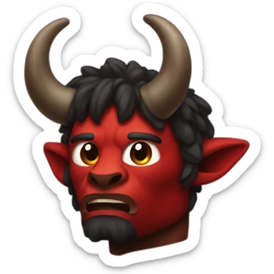 Skeptic black and red Minotaur sticker