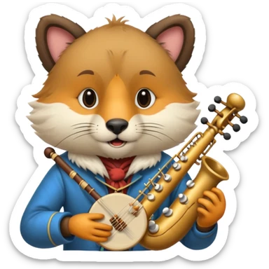 un animal musicien sticker
