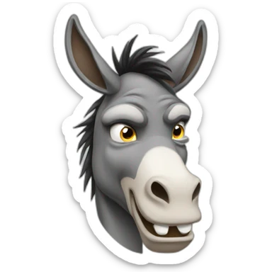 Angry donkey sticker