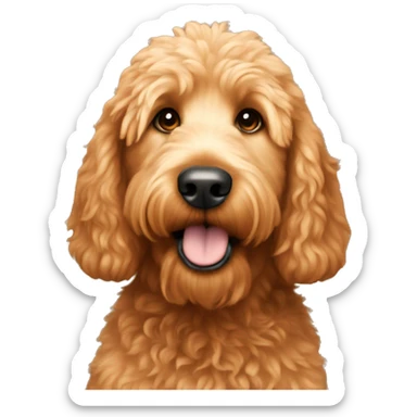 golden doodle named copper  sticker
