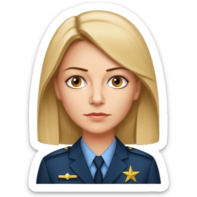 A CIA officer, looking like Carrie Mathison from the "Homeland" TV series. sticker