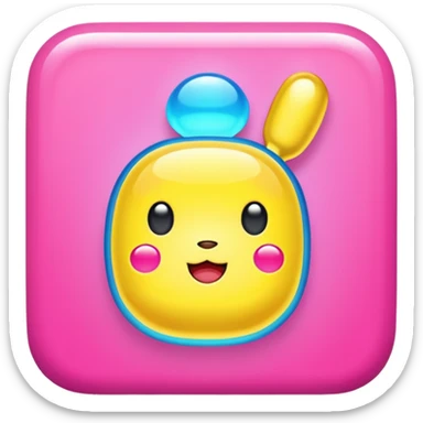 Tamagotchi ios app skeuomorphic sticker