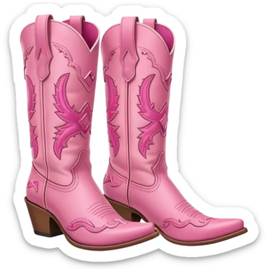 pink cowgirl boots sticker
