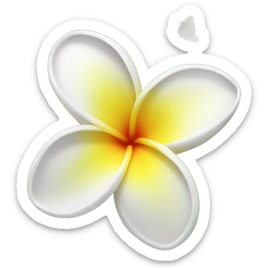 plumeria flower sticker