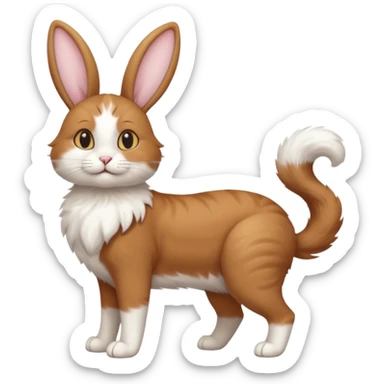 Long Nose Breed Dog. Rabbit Ears. Cat Arms Legs Torso Tail Anthropomorphic Fusion Hybrid (Character OC) sticker