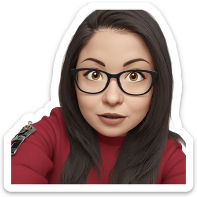 realistic portrait of girl sticker