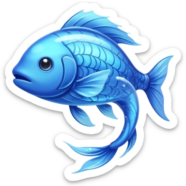 water elemental fish with water effects sticker