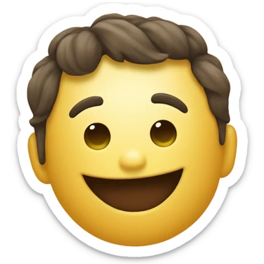 Smiley emoji with feet up sticker