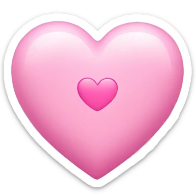 A baby pink heart with some pink sparkles sticker