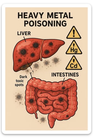 fegato e intestino intossicato da metalli pesanti sticker