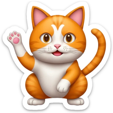cria um emoji com um gato a dançar sticker
