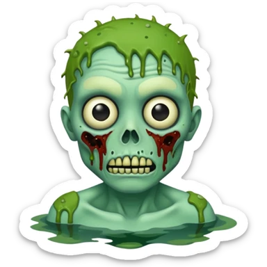 Green Zombie ponda sticker
