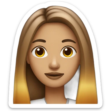 Long ombré hair woman sticker