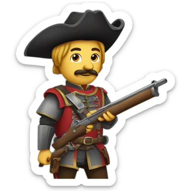 conquistadors avec un fusil sticker
