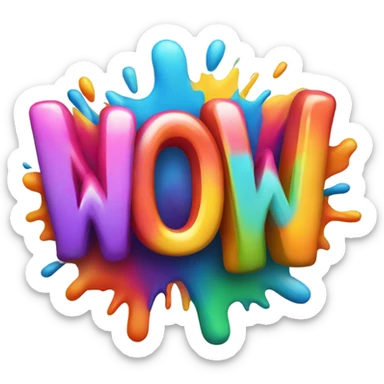 WOW on a Sticker sticker