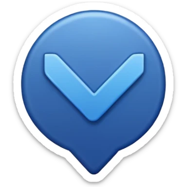 Dark blue checkmark for social media. sticker