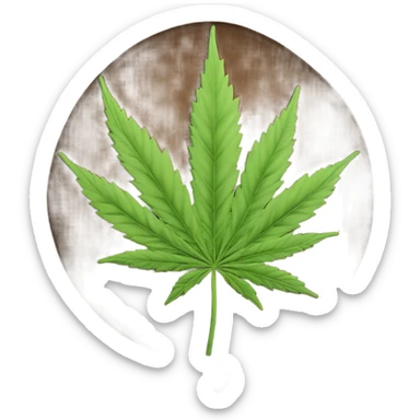 weed plant rolled up in a tobacco leaf sticker