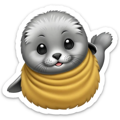 A super super cute seal sticker