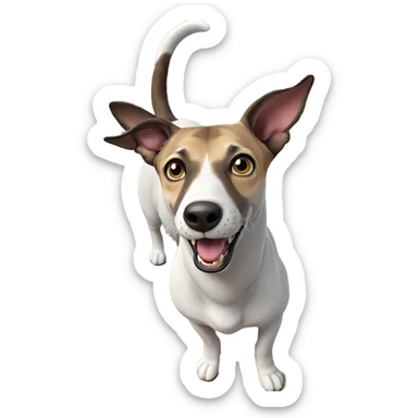 curious animal with open mouth sticker